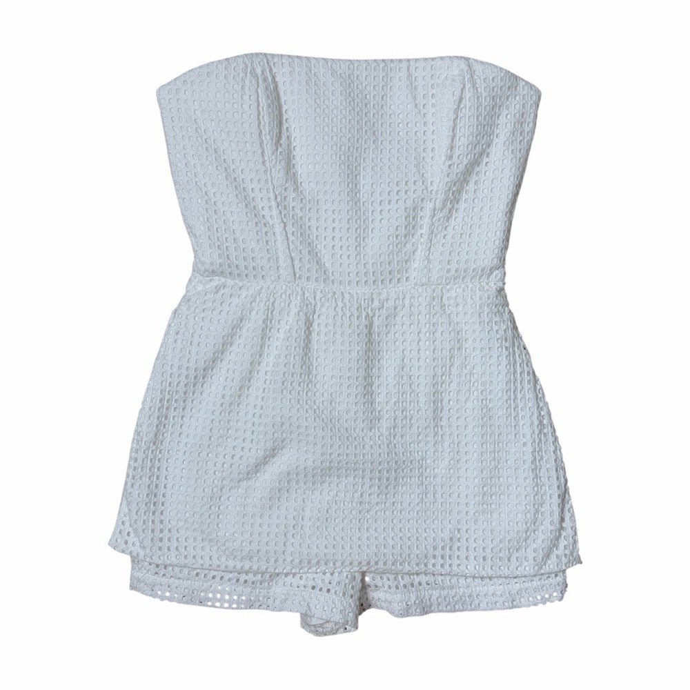 BCBGMAXAZRIA White Melany Bustier Romper Womans 4 - Picture 2 of 9